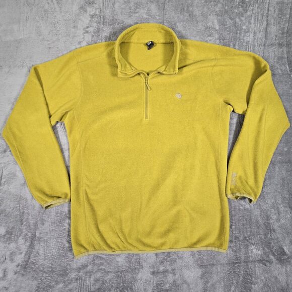 Mountain Hardwear Other - Mountain Hardwear Fleece 1/4 Zip Mens XL Yellow Pullover Sweater Logo Outdoors